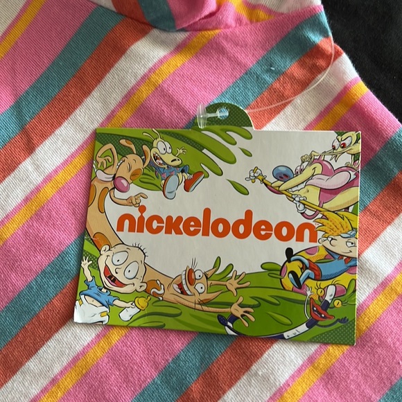Nickelodeon | Size M | Rainbow Striped | Unisex T-shirt | NWT - Picture 6 of 7